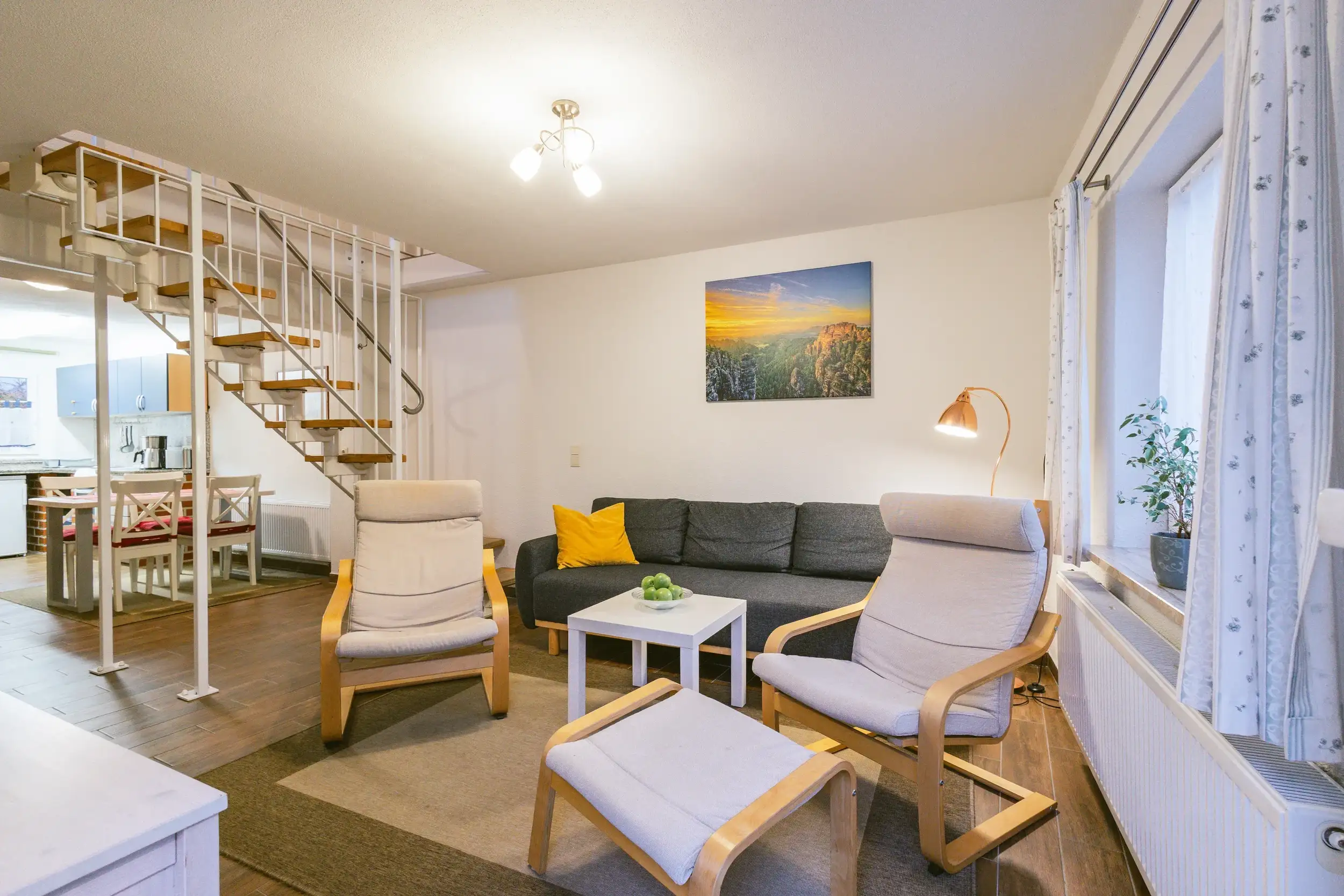 Ferienwohnung affenstein wohnbreich 2